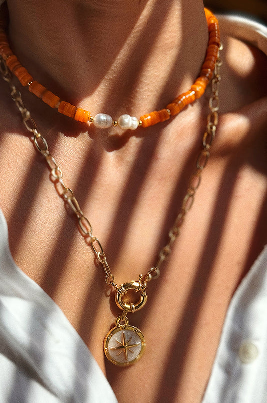 Orange Blossom | Charm Kolye Set